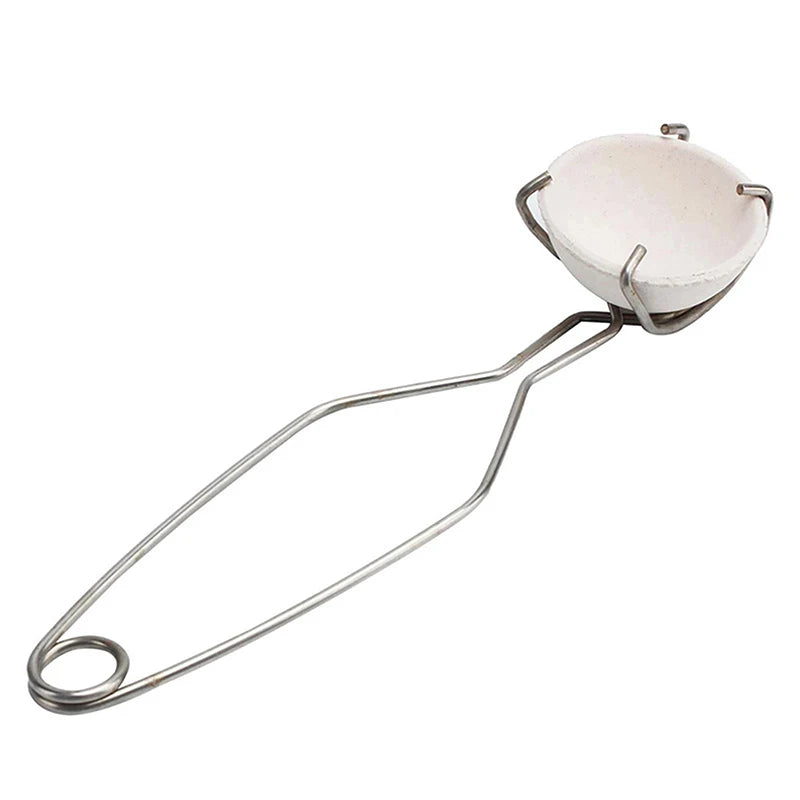 Stainless Steel Crucible Tong Clamp Pliers White Gold Bowl Melting Zpaxo