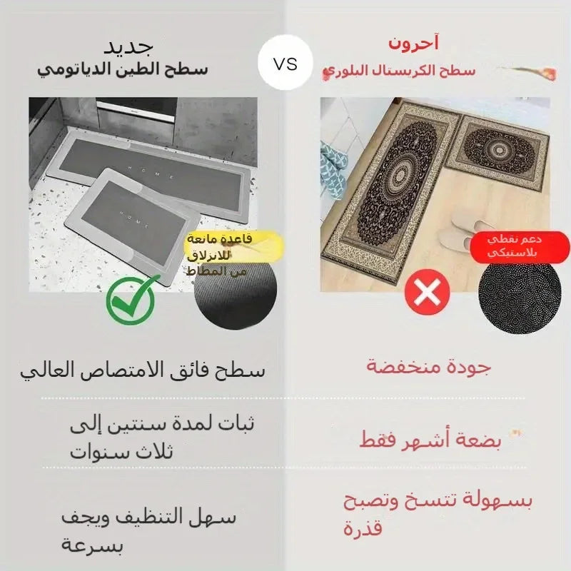 Ultra-absorbent Diatomite Floor Mat Quick-drying Non-slip Perfect