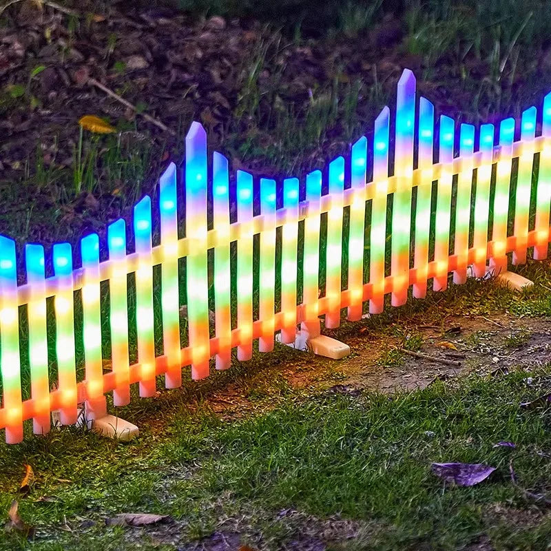 Solar Fence Lights Outdoor Waterproof LED Courtyard Garden Lawn Zpaxo