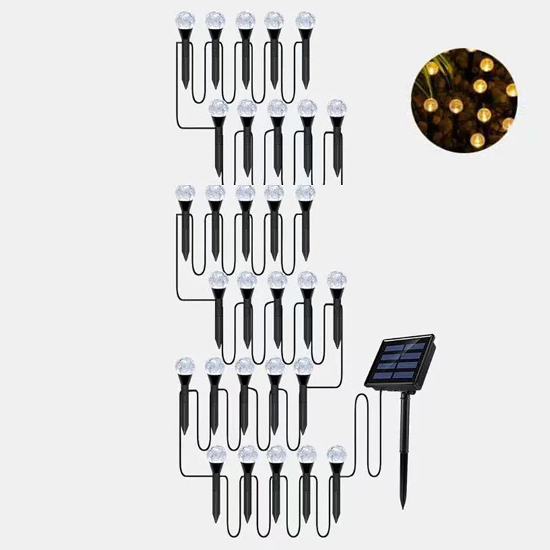 RGB Solar Garden Light String Waterproof Christmas Decoration Lights 2026 Lawn Chain Lamp for Outdoor Festive Lighting Zpaxo Warm-30LED China Mainland