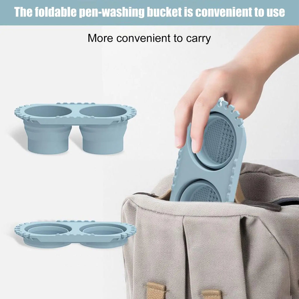 Foldable Silicone Paint Brush Washer Cup – Cleaner & Holder Paint Brush Washer Zpaxo