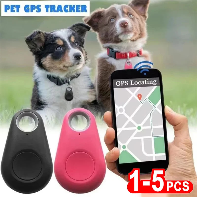 1- Mini GPS Tracker Bluetooth Antilost Device Round Pet Kid Bag