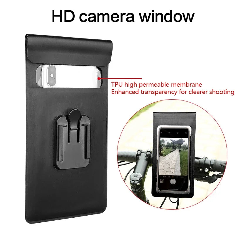 Waterproof Bicycle Phone Rotate Fold Stands Bag Case Touch Screen