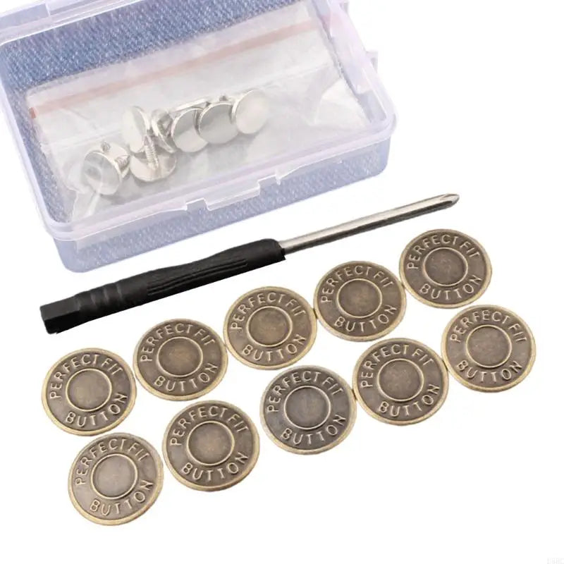 10 Pcs Waistband Button Jeans Buttons Trousers Replacement Buttons for DIY Jeans Zpaxo 3 CN