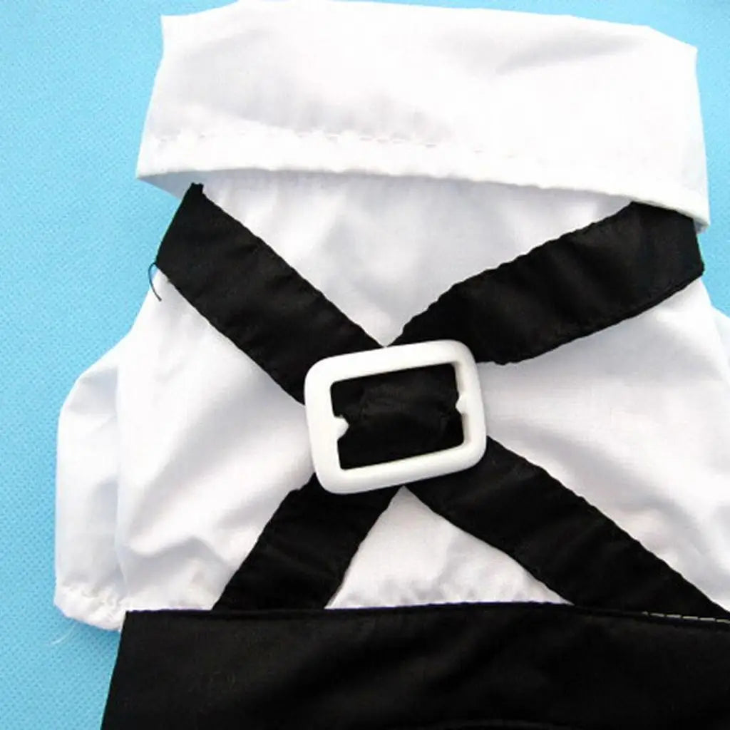 Dog Costumes Shirt Suit Tuxedo Wedding Party Clothes Bow Tie Pet Coat Zpaxo