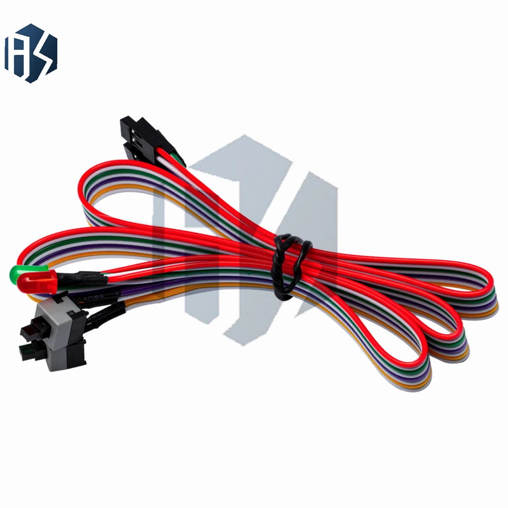 1PCS 65cm PC Motherboard Power Reset Switch Cable, LED Indicator ON/OFF Front Panel Wire Zpaxo