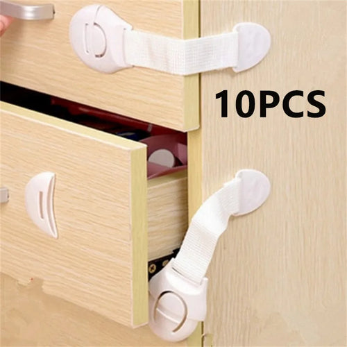 1 2 10 Kids Safety Door Lock Child Cabinet Baby Proof Security Zpaxo