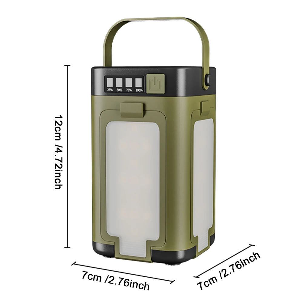 Foldable Camping Light Power Bank Rechargeable Lantern Waterproof