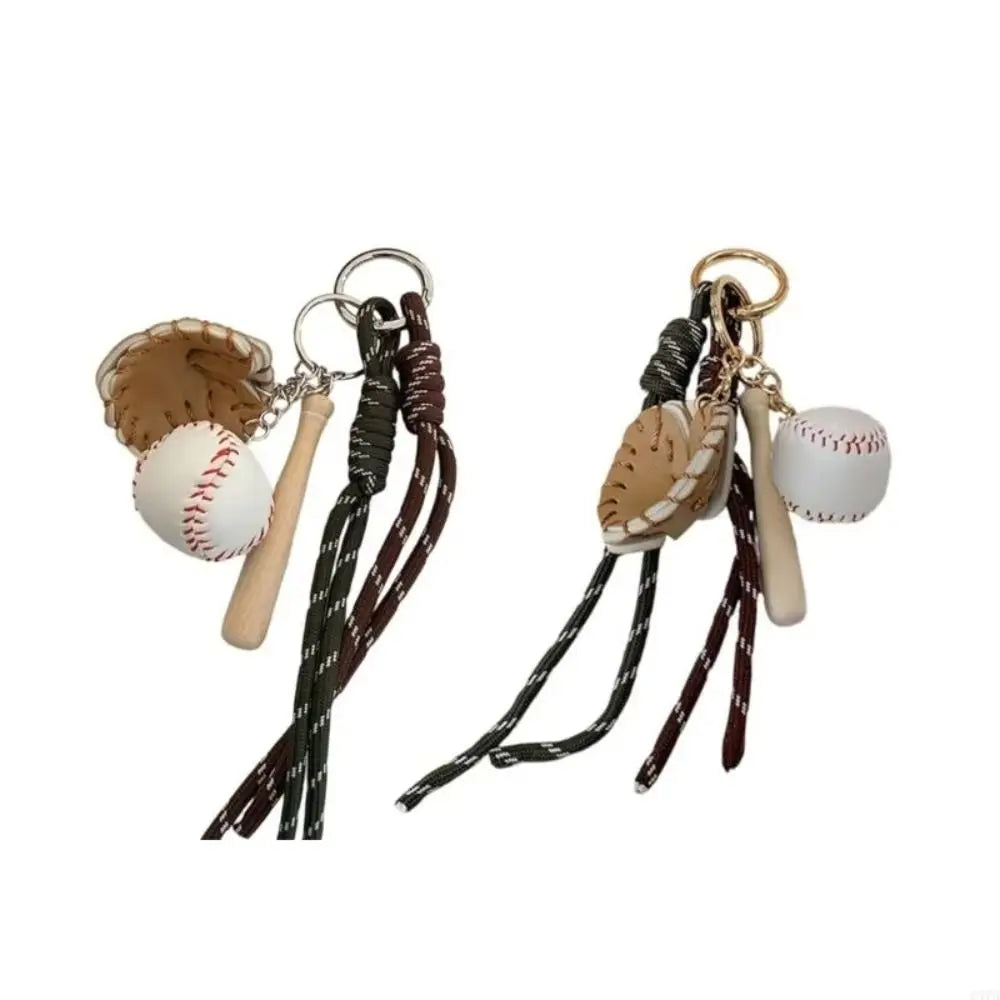 Bag Charms Baseball Braid Rope Pendant Nylon Bag Decoration Braid Rope Bag Charms Key Ring Bag Accessories Car Key Chain Unisex Zpaxo