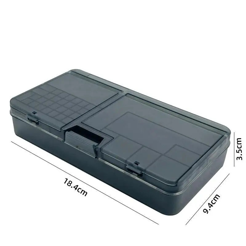 Double Layer Electronic Component Storage Box | Multi-Grid Organizer