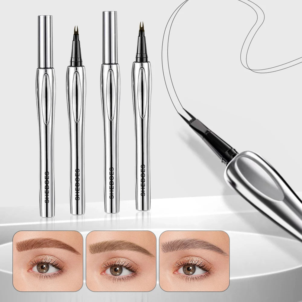Fine Pointed Eyebrow Pencil Smooth Easy Control Durable Waterproof Zpaxo