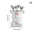 Stainless Steel Dessert Forks Storage Jar Cute Bear Utensils Party Zpaxo A2