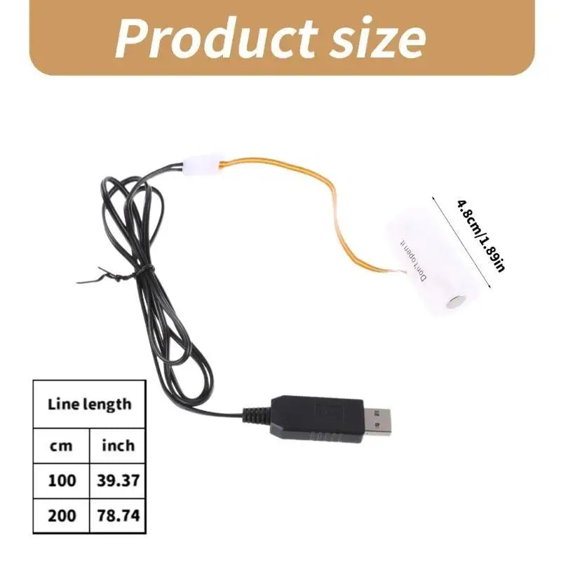 652F USB to 6V LR14 C Battery Alternative USB to 4x1.5V LR14 C Battery Eliminators with Thin Wire Easy Installation Zpaxo