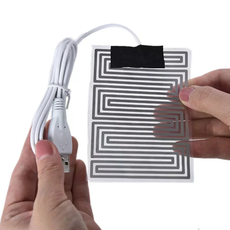 Pad Hand Warmer Heated Insole USB Heating Metal Film Electric Heat Mat Zpaxo
