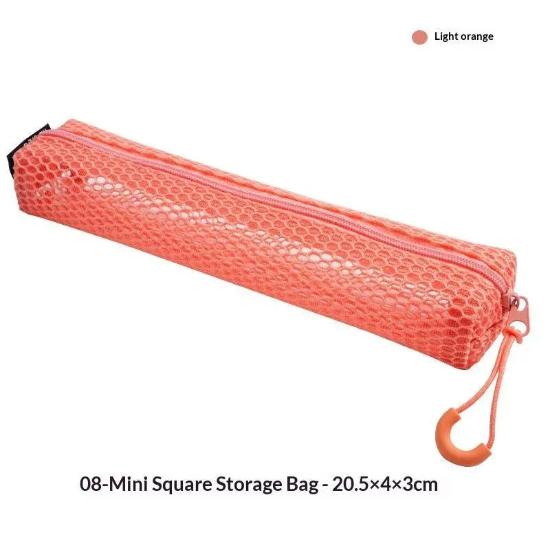 MDopamine Rectangle Mesh Cosmetic Organization Storage Bag Zipper