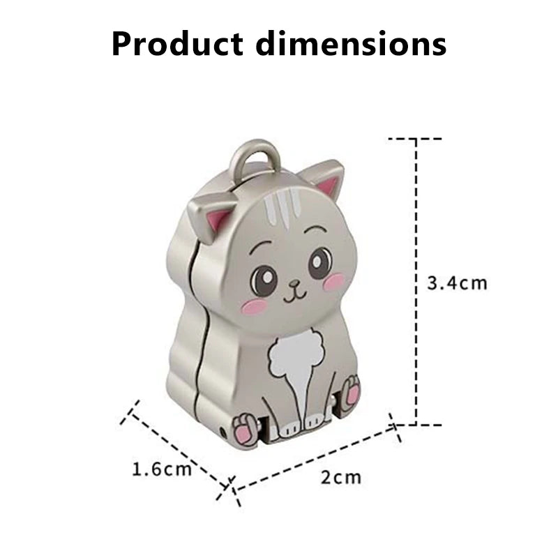 1pcs Exquisite Cat Nail Clippers Keychain Cute Foldable Nail Cutter Portable Stainless Steel Nail Clippers Manicure Trimmer Zpaxo