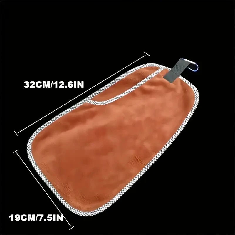 Fish Cleaning Towel Double Layer Thick Quick Dry Hand Towel with Buckle Portable Multifunctional for Fishing Gear Accessories Zpaxo