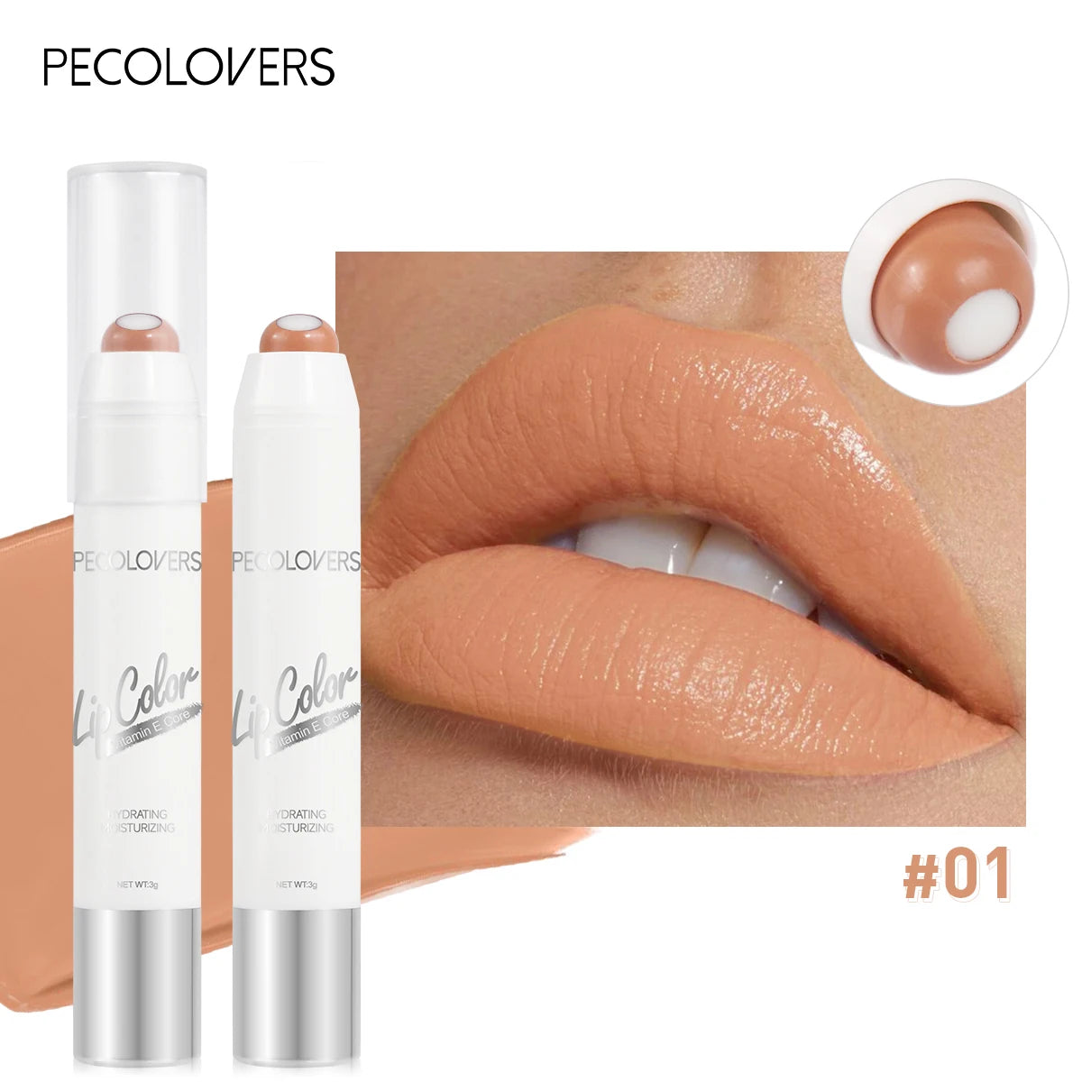 Moisturizing Nourishing Lipstick Easy Lip Glaze Rotating Pen Gloss Zpaxo 01