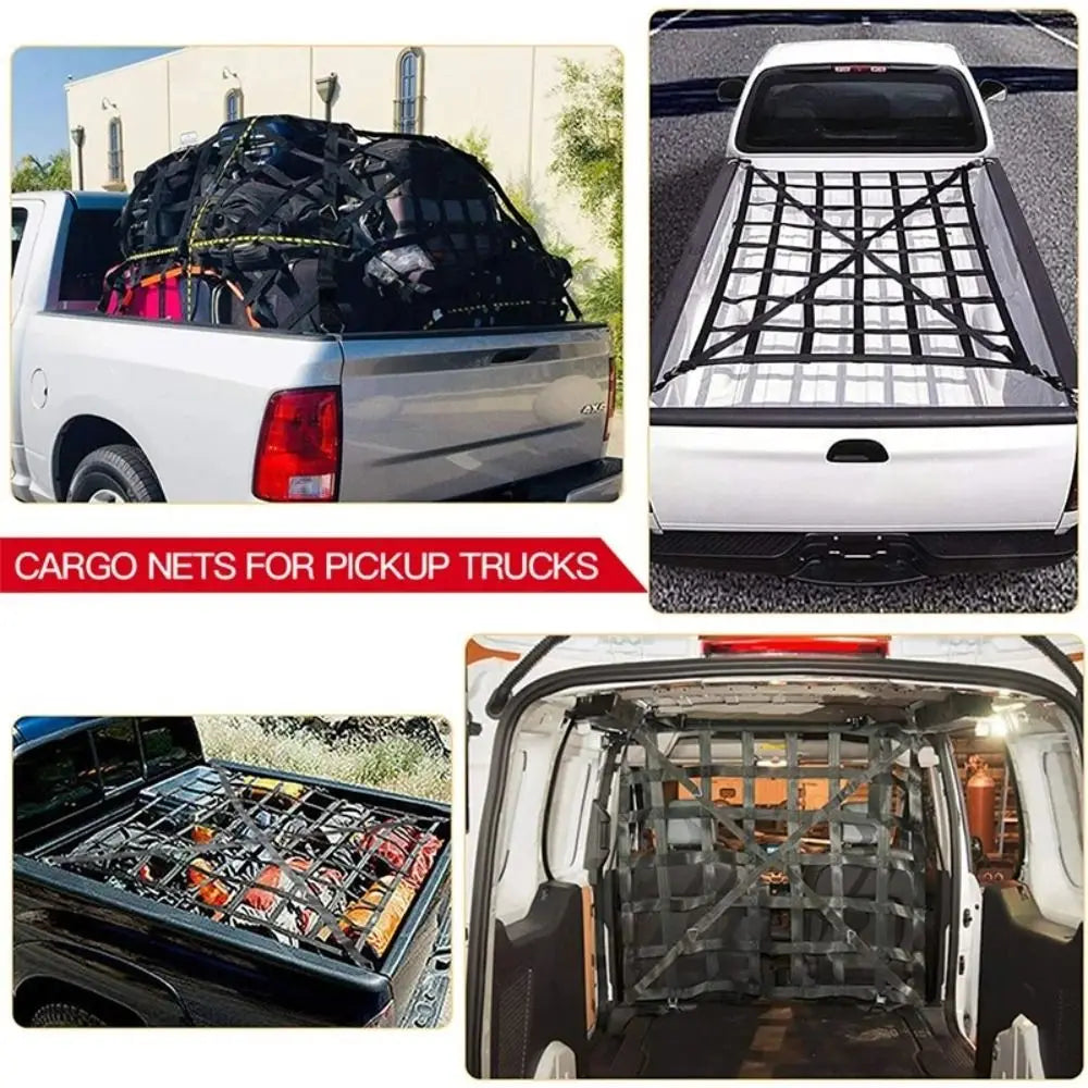 Durable Woven Material Cargo Isolation Net Good Toughness Wear Resistance Rear Cargo Net Quick Installation Zpaxo
