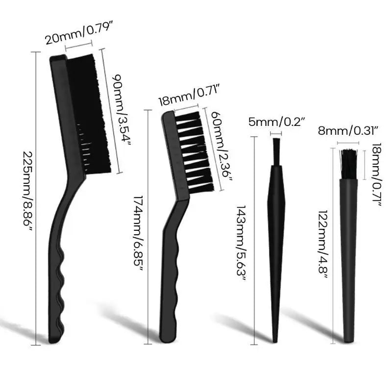 652F 11 Piece Anti static Brush Set for Computer Motherboards Keyboards Cleaning Tool Zpaxo