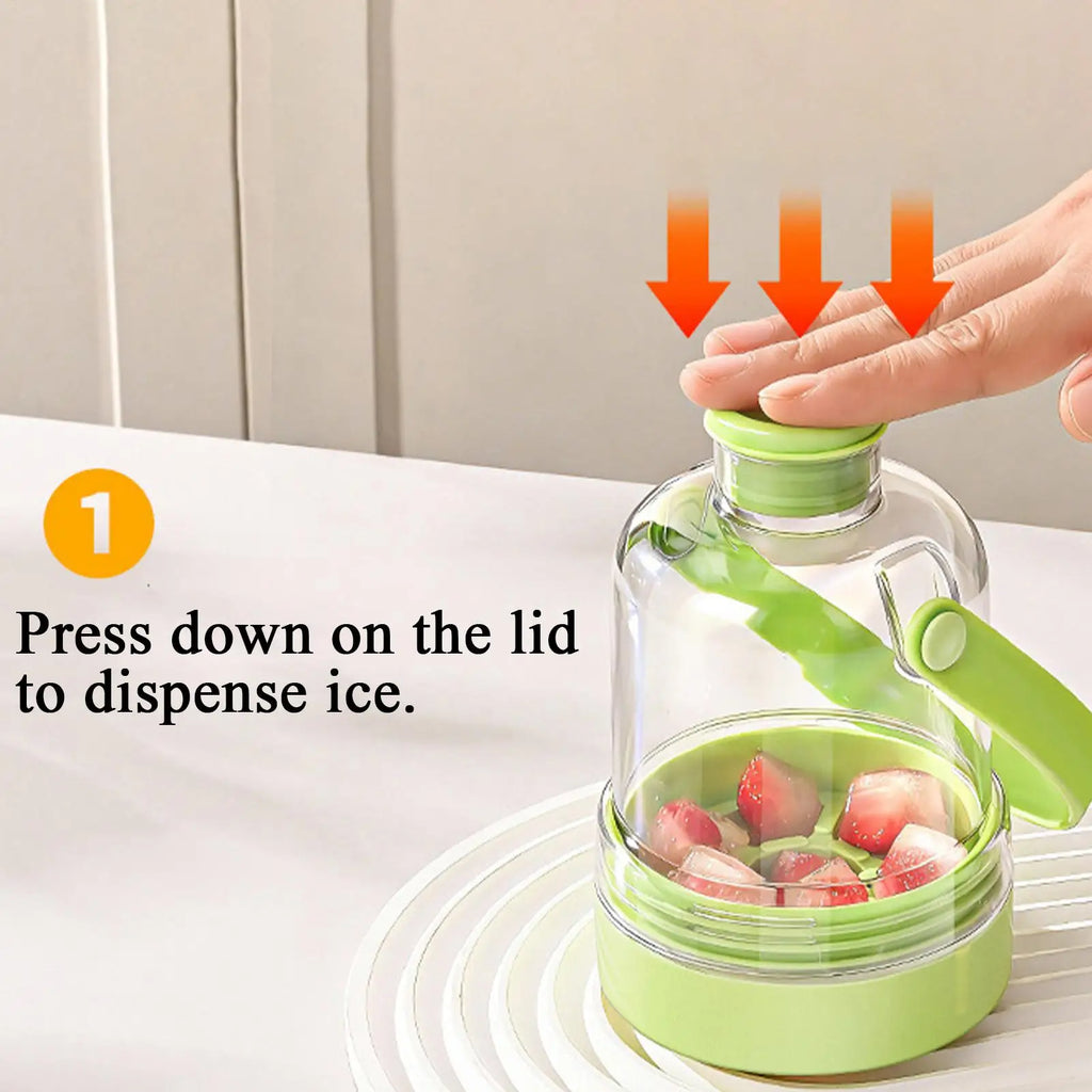 Freezer Ice Tray Cold Blocks Maker Straw Handle Making Bottle Picnic