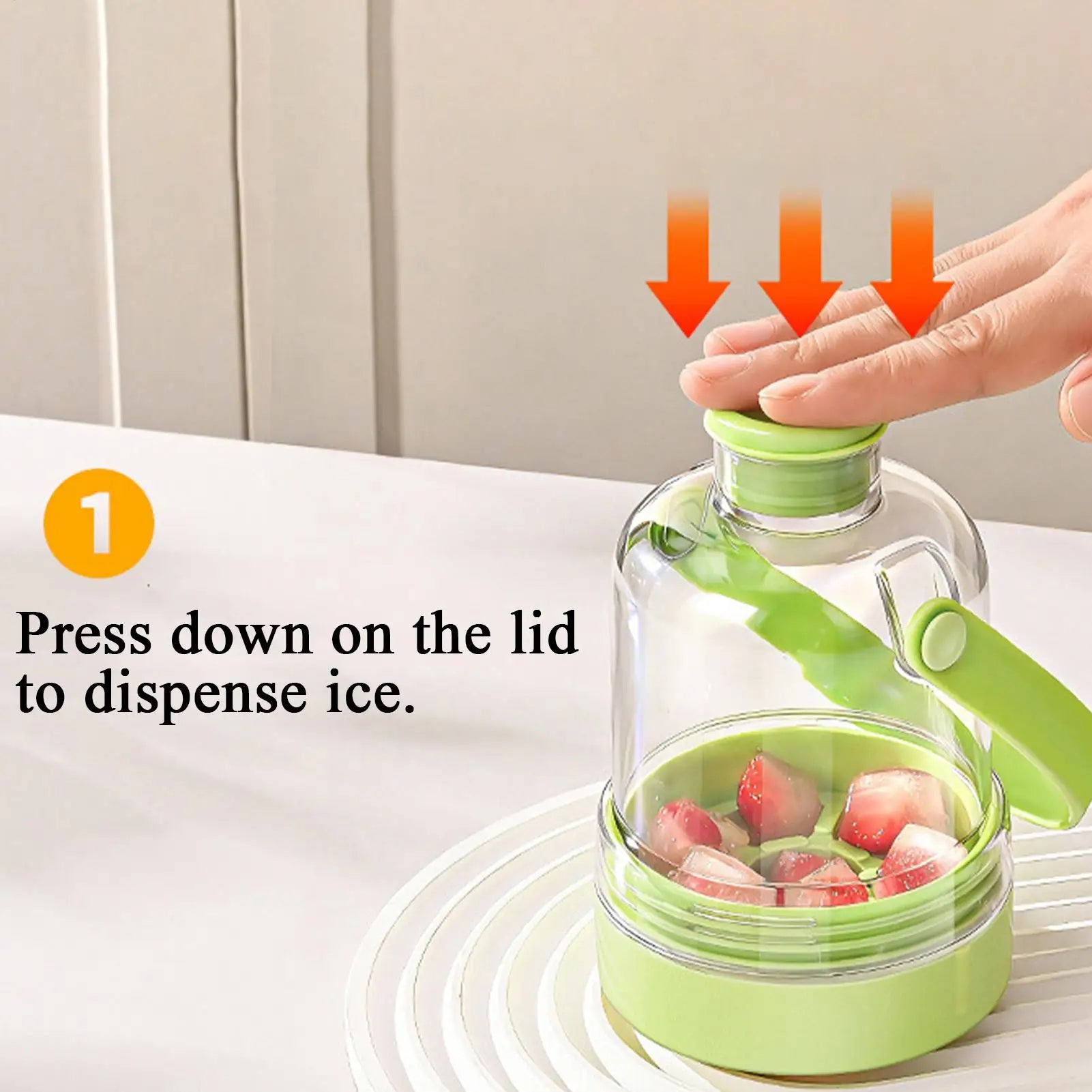 Freezer Ice Tray Cold Blocks Maker Straw Handle Making Bottle Picnic