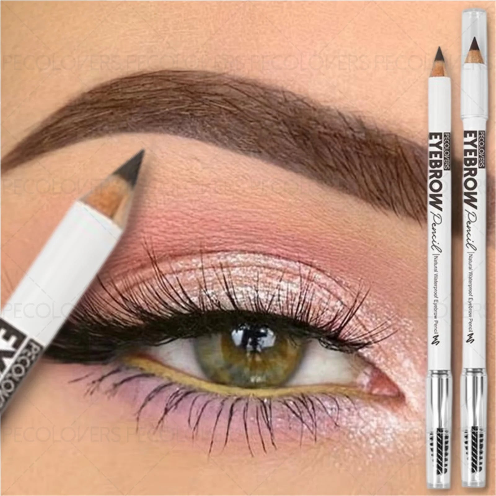 3-Color Waterproof Eyebrow Pencil Long-lasting Brow Dye Tint Pen Zpaxo