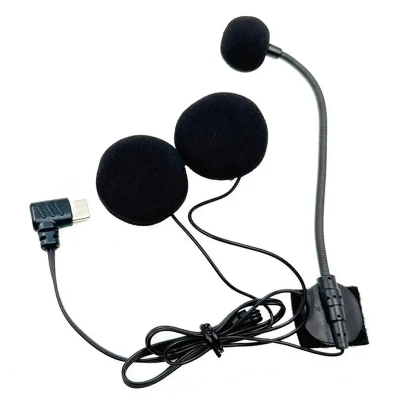USB Type C Helmet Headset Microphone Compatibles Full Face Helmets Includes Noise Cancelling and Adjustable Boom Zpaxo