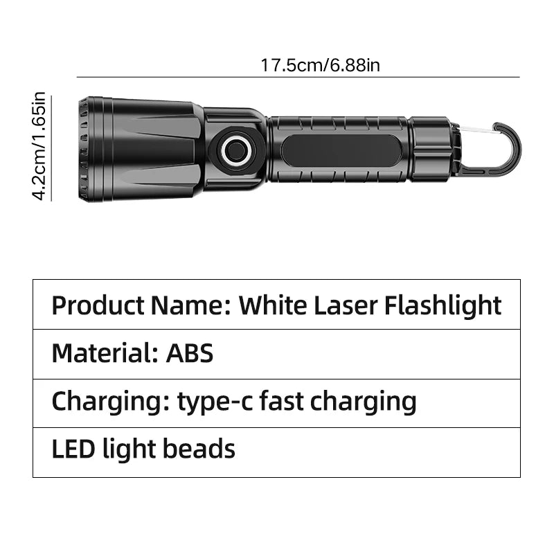 Multifunctional Outdoor Lighting Flashlight Hook Battery Display