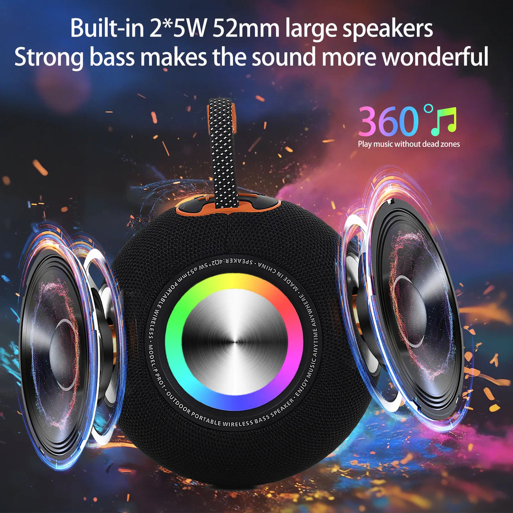 Bluetooth Wireless Speaker Small Portable Steel Gun Heavy Metal Zpaxo