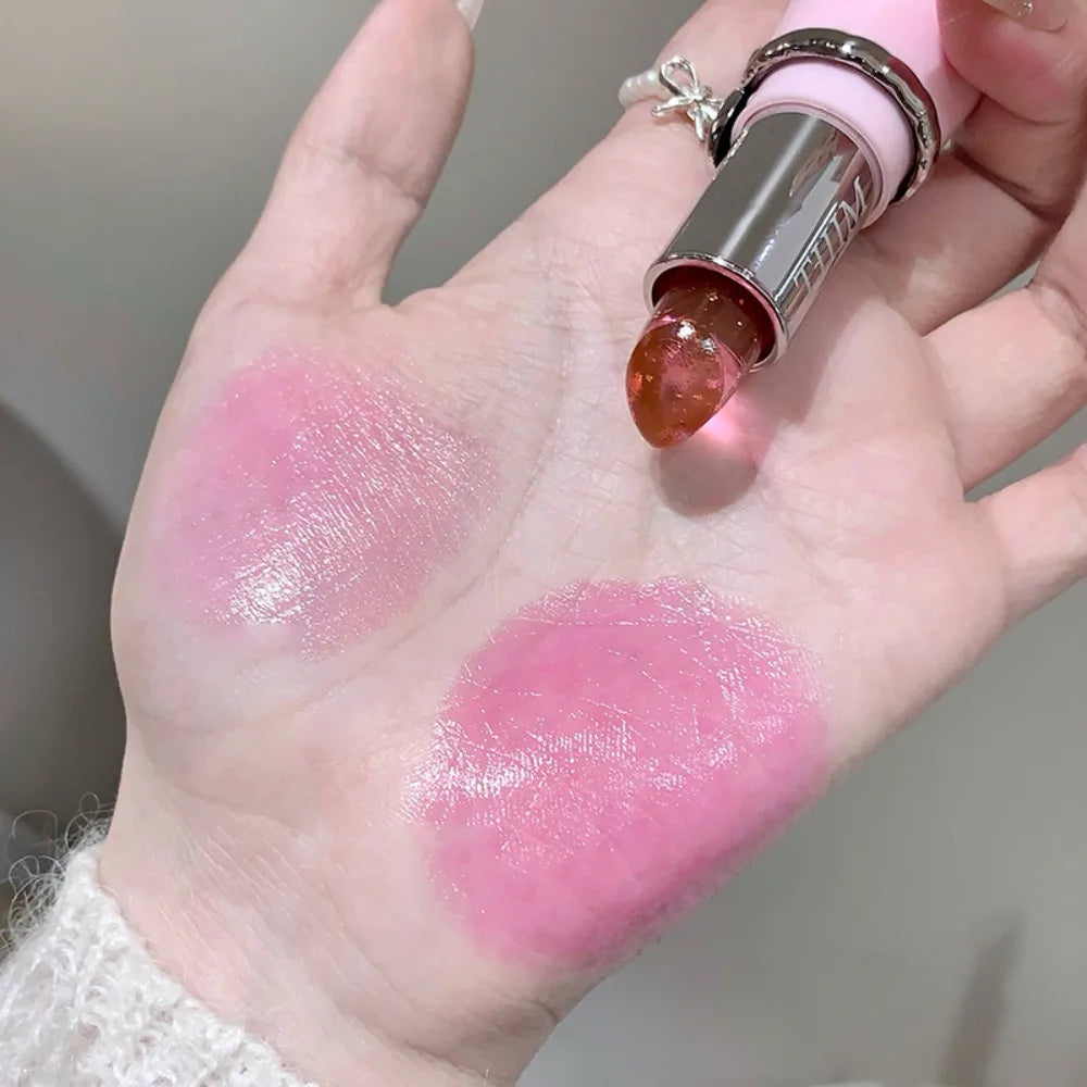 Clear Jelly Lipstick Temperature Change Moisturizer Long Lasting Nutritious Warm Crystal Lip Balm Magic Change Lip Gloss Makeup Zpaxo