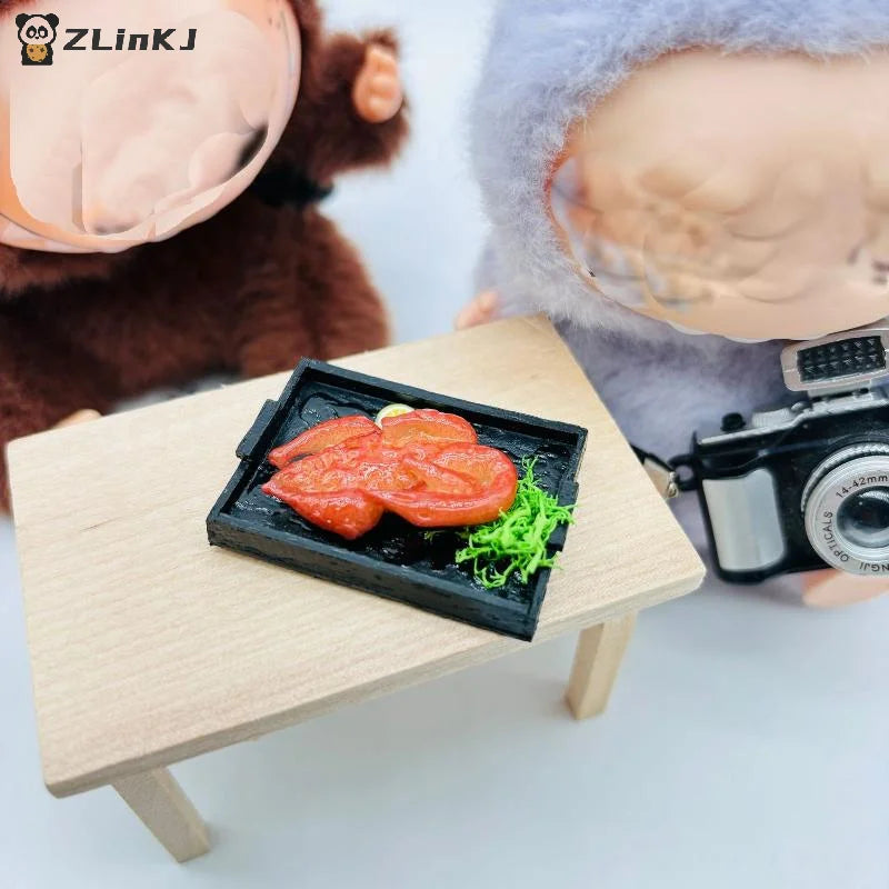 ▶1Pc 1:12 Dollhouse Miniature Food Toy Christmas Roasted Chicken And Roast Duck Scene Model Doll House Accessories Zpaxo