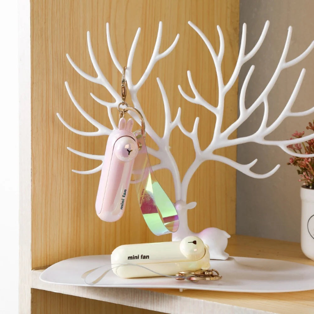 Wholesale 1pcs Cute Mini Fan Hand USB Fold Portable Bedside Office Kipas Charge Battery Table Desk Cooling Folding Handheld Fan Zpaxo