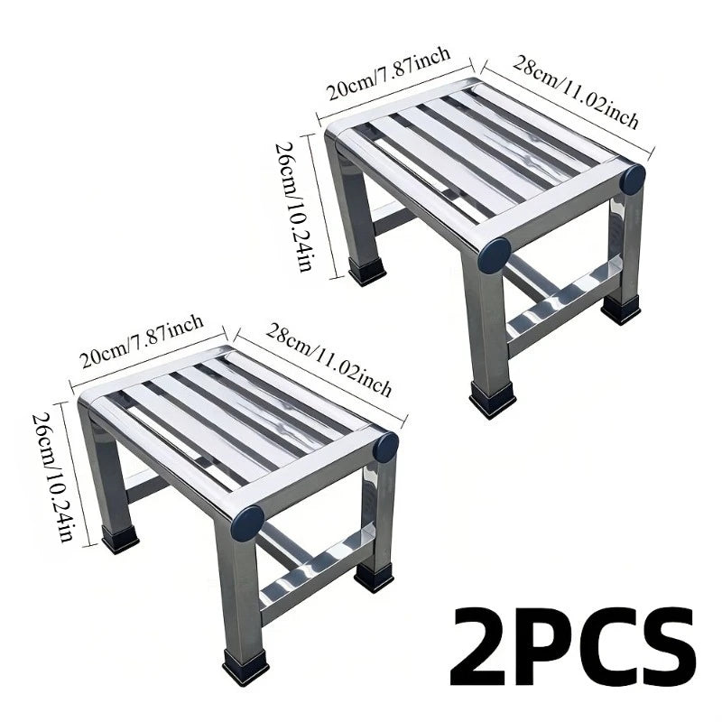 Stainless Steel Waterproof Stool Portable Outdoor Fishing Seat Zpaxo High-26cm