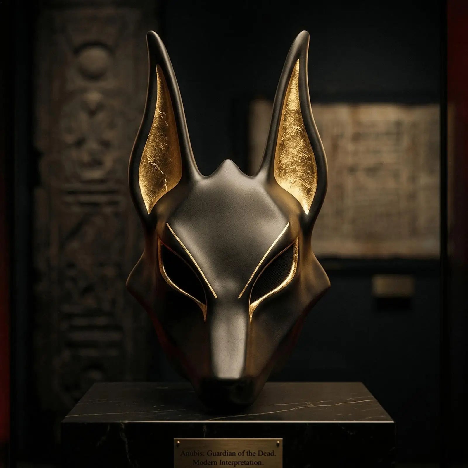 Egypt Jackal God Masque Halloween Cosplay Props Hand Painted Faux