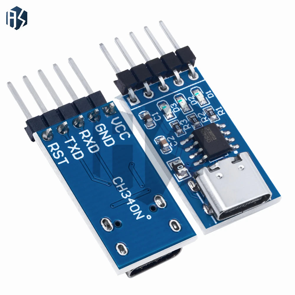 CH340N Type-c TTL Converter Module 5V 3 3V DC Serial Adapter Ideal Zpaxo