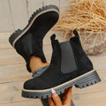 2025 New Women Ankle Boots Outdoor Fashion Shoes Comfortable Thick Soled Chelsea Boots Women Casual Comfortable Women Shoes Zpaxo black 37