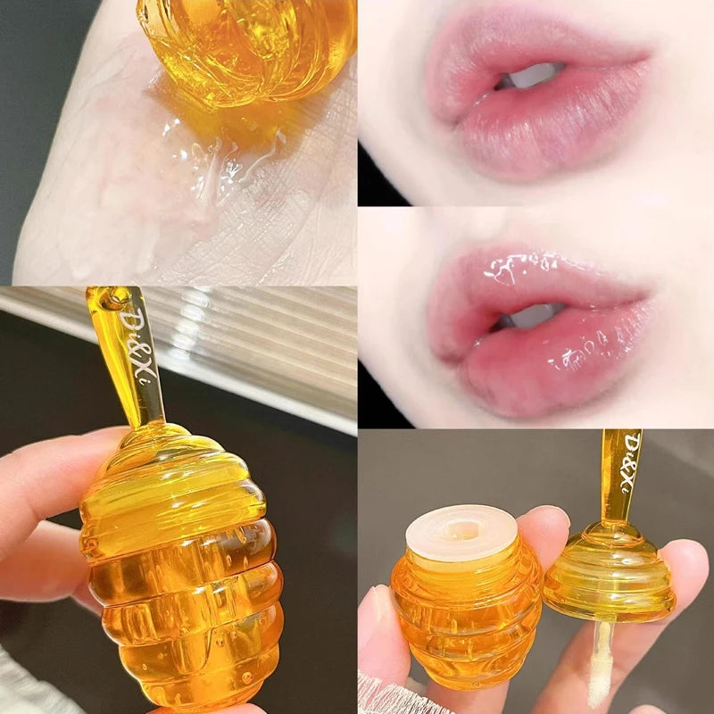 Small Honeypot Lip Oil Long Lasting Moisturizing Fading Pattern Water Zpaxo 02 Honey