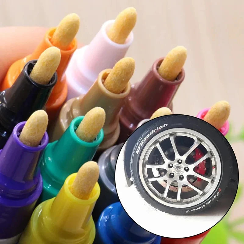 Permanent Paint Marker Pens for Car Tires, Wheels & Metal