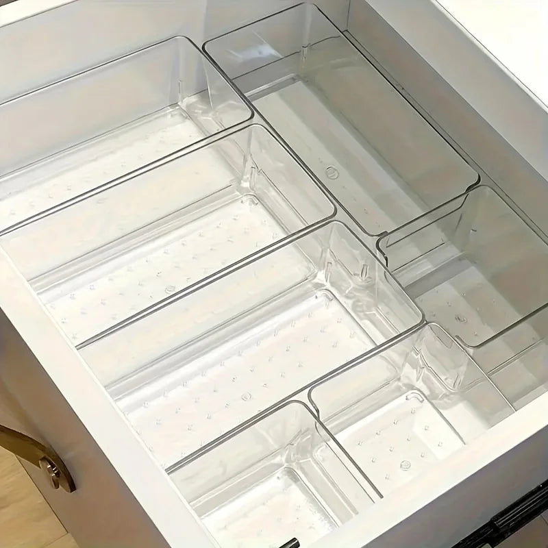 Clear Makeup Organizer 7 Stackable Drawer Dividers Cosmetics Desk Zpaxo