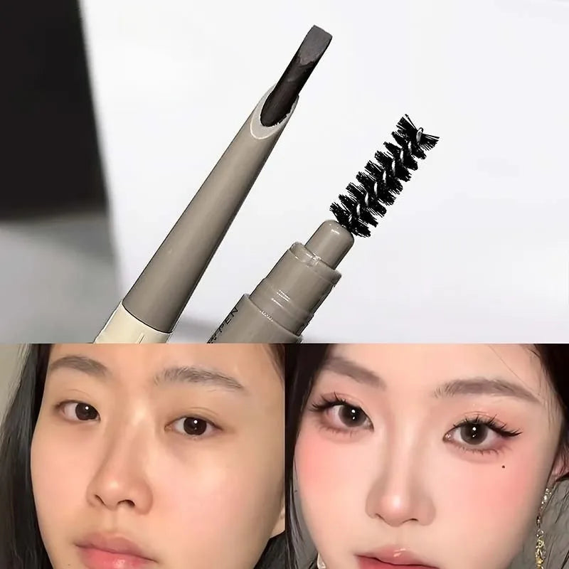Ultra Thin Double-Ended Eyebrow Pencil Long-Lasting Smudge Proof Eye Brow Liner Contour Pen High Pigment Waterproof Brow Makeup Zpaxo