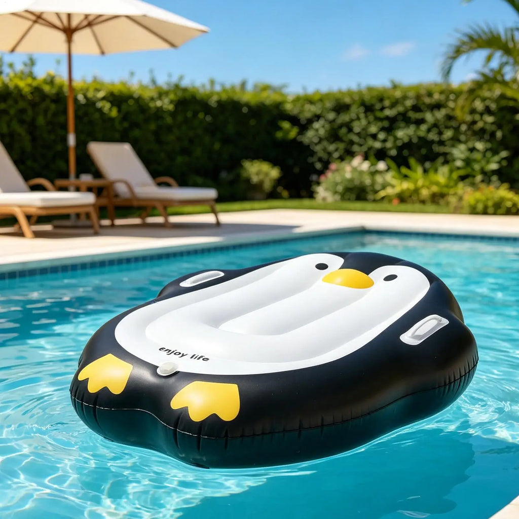 Inflatable Bodyboard Kids Penguin Handle Water Slides Portable
