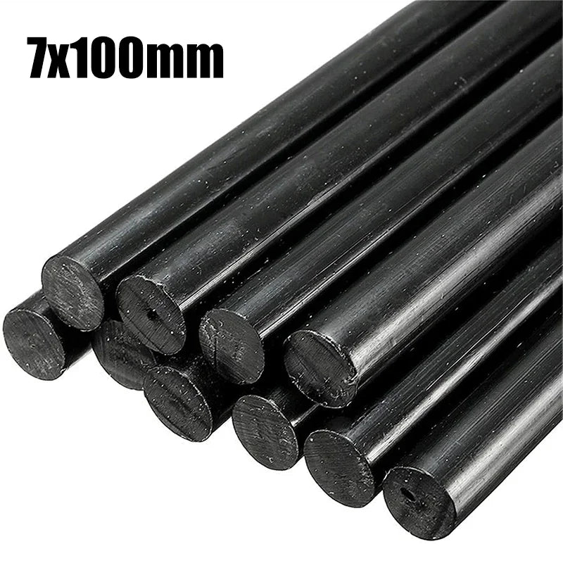 10Pcs 7x100mm 7x150mm Car Dent Repair Glue Sticks Car Body Paintless Dent Repair Black Hot Melt Strip Repairing Glue Stick Tools Zpaxo 10Pcs 7x100mm BLACK