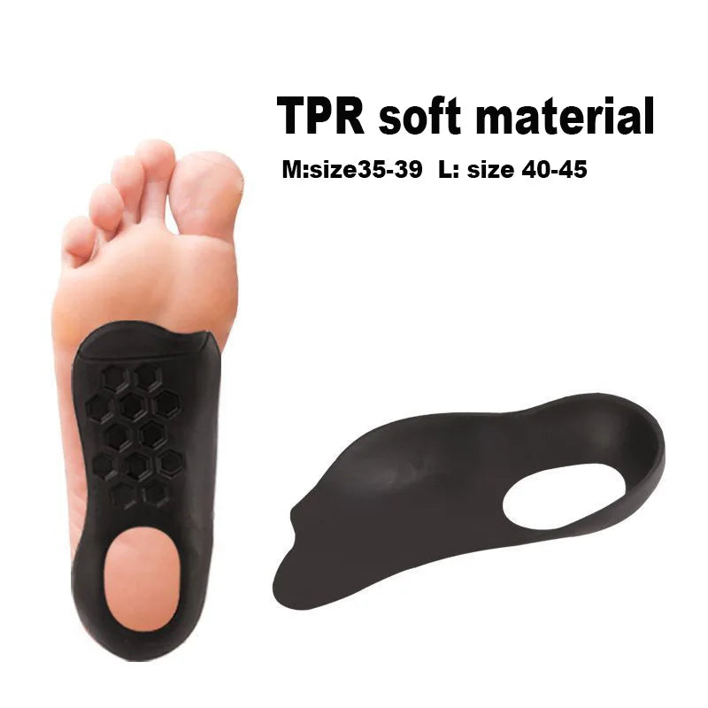 1Pair Orthopedic Insoles Flat Feet Arch Insole Walking Pad Support