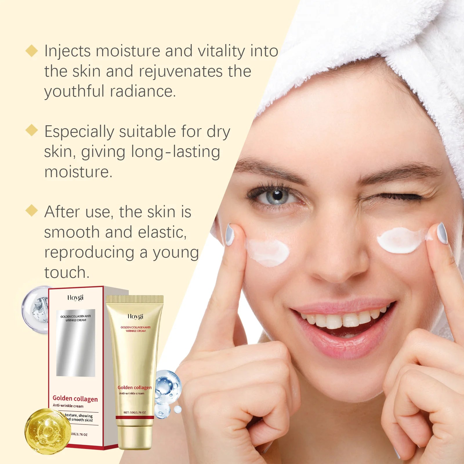 24K Gold Collagen Face Cream – Anti-Wrinkle Firming Moisturizer Gold Collagen Face Cream Zpaxo