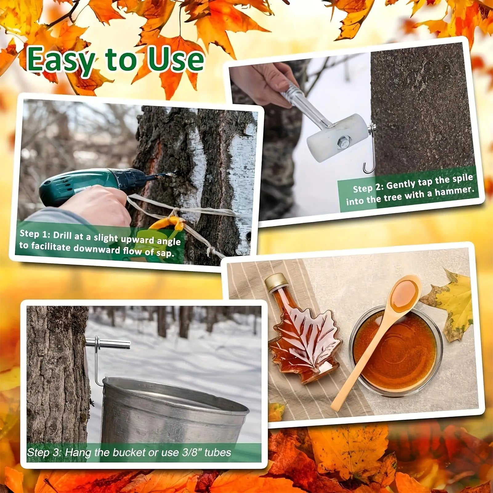 Maple Tree Tapping Food-grade Stainless Steel Leak Proof Syrup Spiles