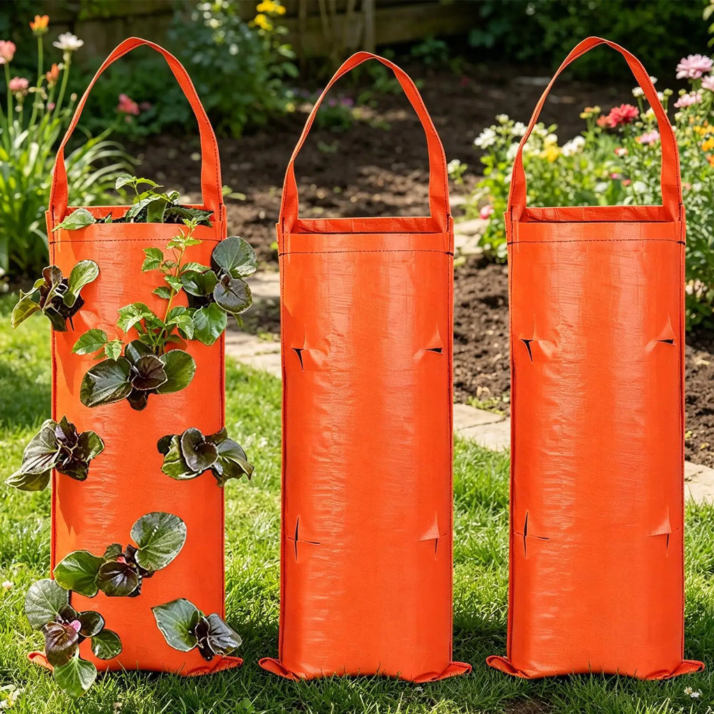 Upside Down Tomato Planter 10 Holes Upside Down Floating Fabric Pot Strawberry Growing Containers for Outdoor Indoor Garden Zpaxo