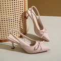Fashion Butterfly-knot Footwear Women Medium Heels Pumps Shoes