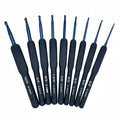 Soft Handle Crochet DIY Sweater Knitting Strap Silicone Anti Slip Zpaxo dark blue 9 pcs