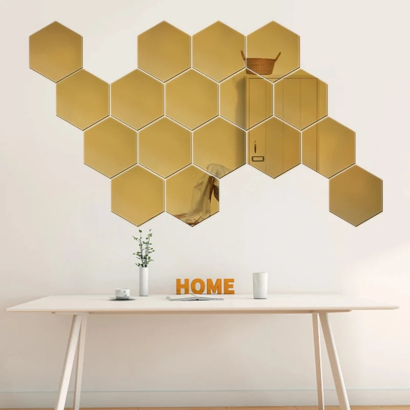 Mirror Wall Sticker Living Room Bedroom Entryway Decorative Adhesive